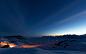 冬天，雪山，冰川，房子，夜间照明壁纸_3840x2400[10wallpaper