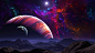 General 1920x1080 artwork fantasy art concept art sky galaxy space digital art space art planet