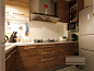 现代简约风格50㎡以下一室一厅厨房整体橱柜装修效果图