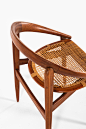 H. Brockmann-Petersen armchair : Very rare armchair designed by H. Brockmann-Petersen Produced by cabinetmaker Louis G. Thiersen & Søn in Denmark Teak, woven cane Good vintage condition, with small signs of usag…