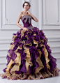Classic Sequin Organza Satin Sweetheart Neck Ball Gown