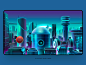 Futuristic city by Rwds on Dribbble