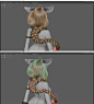 Girl with furry ear(WIP), Flaze Chen : This is a character practice I've been working on lately, using the new powerful Renderman 22. I haven't finished the clothing yet as I will be busy for a while. The original concept art by @是OPEN (<a class="