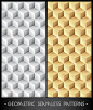FREE vector Gold & Silver geometric patterns : FREE vector seamless Gold and Silver geometric patterns