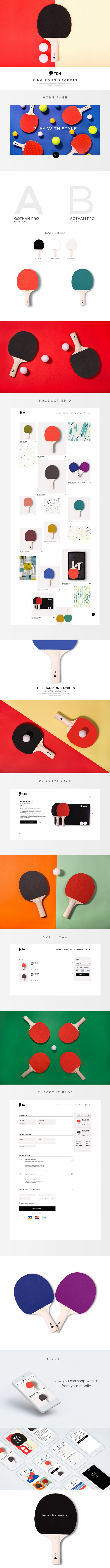 簡潔多彩的乒乓球拍 網站設計 | MyD...