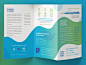 Trifold Brochure Spread branding campaign brochure statistics infographic gradient water