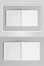 空白方形画册样机效果图