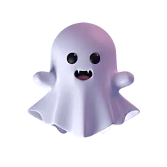 Cute Vampire Ghost 3D Icon