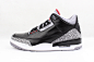 Air Jordan 3 Retro AJ3 乔3 黑水泥 黑粉爆裂 男鞋 136064-010 _一淘网