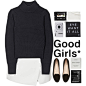 A fashion look from January 2016 featuring pullover sweater, Topshop and black loafers. Browse and shop related looks.