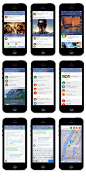 Facebook iOS 7 redesign : A brief project overview of our Facebook iOS 7 concept. We started with this redesign in order to have some fun with iOS 7 design style.Since it’s an ongoing project you might come back from time to time to check for updates.