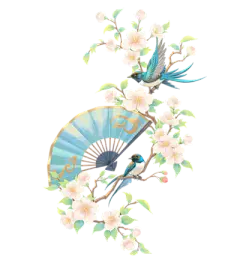 【米图网-52mitu.com】桃花扇 折扇 古风 国潮 团扇桃花扇