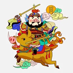 金猪门神祝您猪年大吉大利顺顺利利图片大小2000x2000px 图片尺寸1.27 MB 来自PNG搜索网 pngss.com 免费免扣png素材下载！壁纸#插画#大吉大利#吉祥如意#金猪#卡通风#卡通手绘#门神#色彩搭配#威武门神#喜庆#猪年#猪猪#