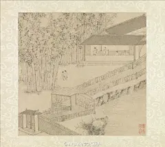 #藏品欣赏#明代着名书画家文征明酷爱园林，参与了不少造园的活动。明嘉靖十二年(1533年)，其好友王献臣营建了拙政园，园建成后，王献臣常邀请文征明前往游赏，园林美景令他乐而忘返，并催化了他的创作热情，频频挥笔，为拙政园作图、题诗和撰记。图为大都会藏《拙政园图咏》册(部分)。
