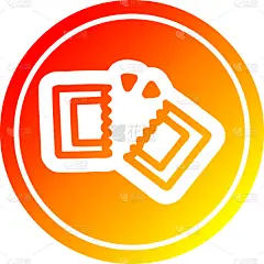 热,山,光谱色,圆形,电影票,图像,票,撕破的,艺术,票务中心