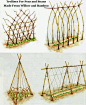 DIY Trellis ideas using willow and bamboo.