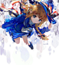 插画师 Namie  日系人物插画作品，色彩好纯好美