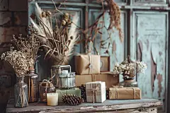 温馨的生日礼物礼品盒摄影图片