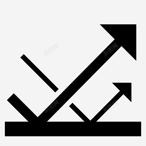 反射反弹光图标高清素材 光 光线 关 反...