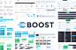 超级棒的一套网页设计套件 Boost UI Kit（设计元素&线框图）
