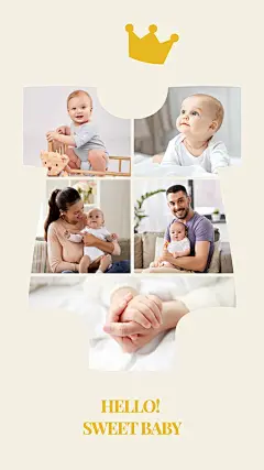 Simple Creative Baby Clothing Puzzle Photos Instagram Story
