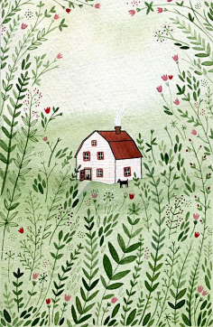 sue花骨朵采集到leaf 手绘作品