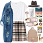 #personalstyle #school #coolforschool #casual #plaid #denimjacket #croptop #hat #BackToSchool #converse

@polyvore-editorial @polyvore