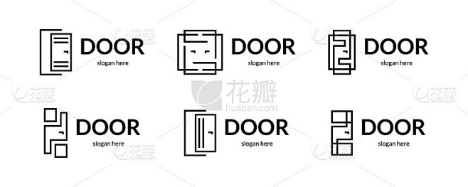抽象门标志集