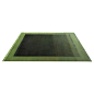 Eclipse Rectangular Green Handmade Rug For Sale