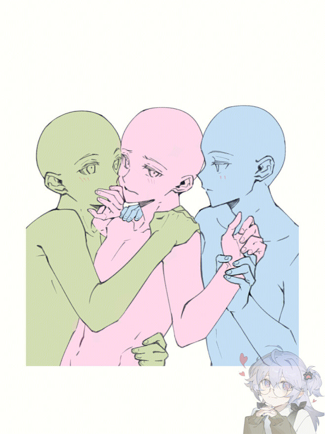 多人模板参考
双人人模#Q版#参考#绘画...