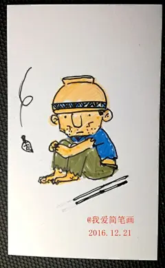 网上素材画的书签卡，喜欢画画的同学们可以加我公众微信号：我爱简笔画，微博：@我爱简笔画，一起来玩。卡通 Q版 手绘 手帐 画画爱好者。闲饭