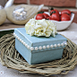 木家 创意独家欧式结婚婚礼喜糖纸盒子成品 韩式珍珠花朵方形-淘宝网