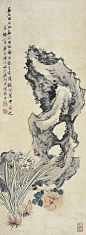 陆恢——雅石画欣赏  |  
陆恢(1851-1920)，清末民初著名画家。原名友恢，一名友奎，字廉夫，号狷叟，一字狷盫，自号破佛盫主人，原籍江苏吴江，居吴县(今江苏苏州)。画山水、人物、花鸟、果品，无一不能，书工汉隶，旁参魏晋六朝，遒劲而具有金石气。