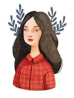 手绘风人物插画
