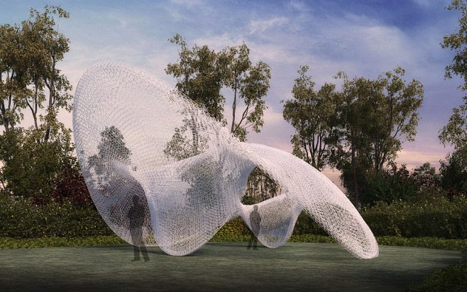 上海滴水湖畔落云亭：整体3D打印创造的独...