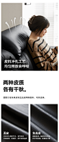 北陌家具真皮沙发黑色头层牛皮高靠背客厅轻奢小户型生态皮艺沙发-淘宝网