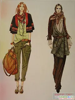 北京服装学院师生服装效果图精选（资料来源：穿针引线）|时装画/插画/动漫 - 服装设计论坛 - 服装设计 时尚之颠 xxtef.com