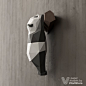 Cute Panda Papercraft, DIY Paper Sculpture, Wall Decor - VitaliStore