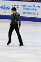 Yuzuru Hanyu competes in the Men's Short Program during day one of the 81st Japan Figure Skating Championships at Makomanai Sekisui Heim Ice Arena on...