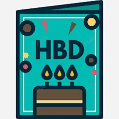 生日卡图标 平面电商 创意素材