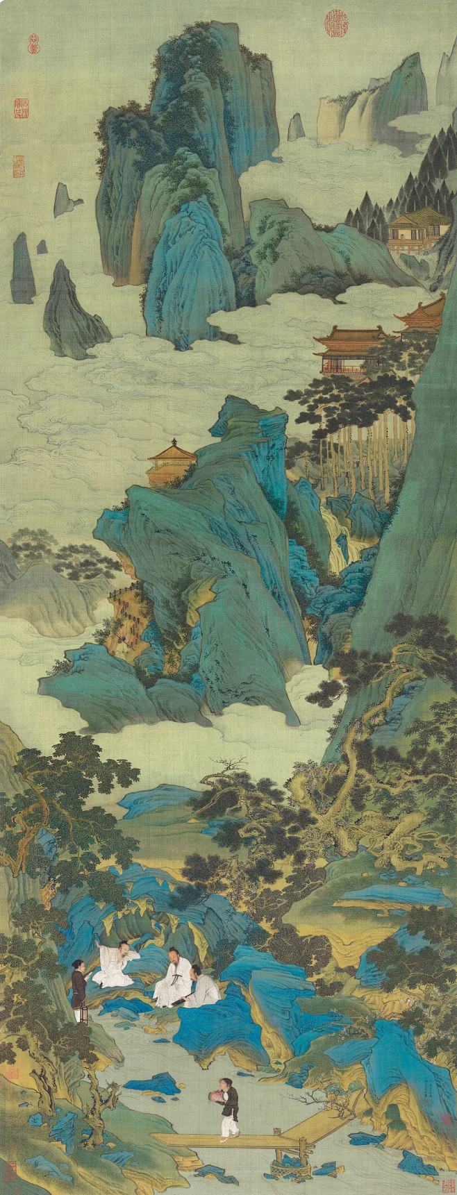 部分修复和临摹的中国古画，向中国古代大家致敬-花瓣网
