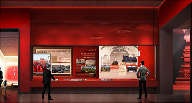 不忘初心党建展厅_政府展厅_展馆展厅_华...