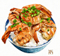 美食绘，画家： nottoofar.art ​​​