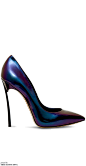 Casadei Metropolis blue high heel pumps.       CD
