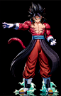 43823-610043355-monkey tail, 1boy, male focus, super saiyan, tail, solo, body fur, pectorals, spiked hair, muscular, gloves, black hair, muscula