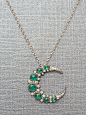 Colette 18k Cepheus Emerald Moon Pendant Necklace at London Jewelers!: 