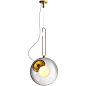 工业风泡泡灯美式复古创意个性吧台咖啡厅金色玻璃球单头吊灯-淘宝网