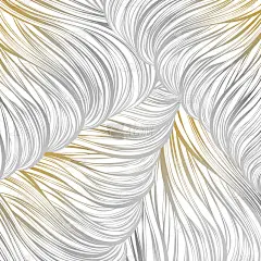 灰色的黄金。无缝的抽象模式。手绘艺术。波头发自然