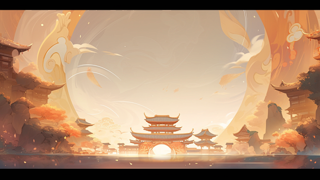 AI生成唐风背景图片_BG-国风图片素材-花瓣网