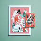 Illustation.it : A series of six illustrations made for Illustation.it, an Italian brand who provides contemporary illustration prints at affordable price.